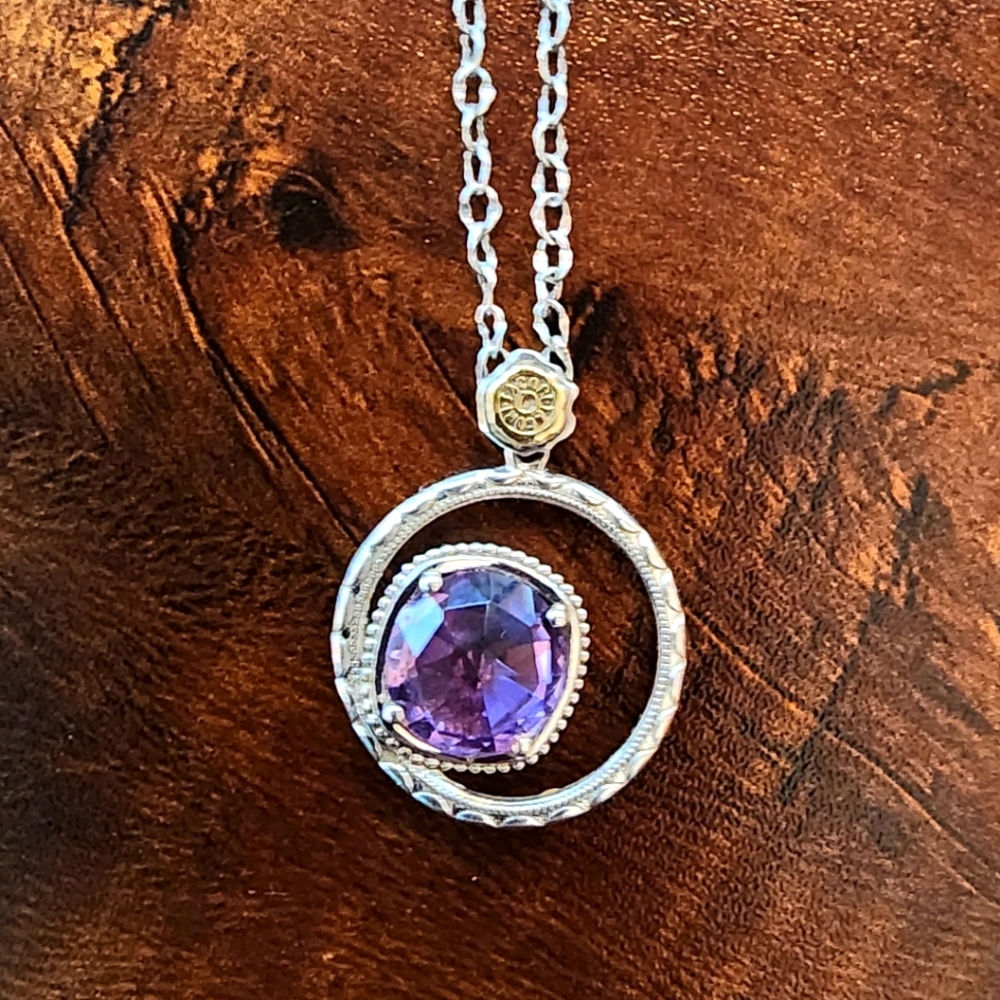 Tacori Amethyst Necklace 925 18K